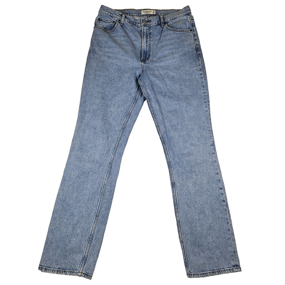 Abercrombie Fitch Jeans 90s Slim Straight Ultra High Rise Blue Women Size 31/12 - Picture 3 of 15